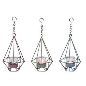 Portavelas geométrico de mesa para interiores y exteriores, soporte para velas de té, decoración para el hogar, hotel, oficina, bodas y fiestas. - Product Image 1