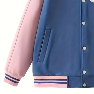 Chaqueta ligera y transpirable con forro de nailon para mujer, nuevo estilo, cuello levantado, diseño impreso, ropa informal de béisbol universitario - Product Image 3