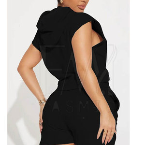 Conjuntos de dos piezas de verano de talla grande duraderos para mujer Ropa informal a prueba de viento ecológica con color y logotipo personalizados - Product Image 3