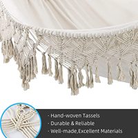 Hamac d'intérieur avec frange en macramé pour 2 personnes