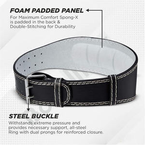 Cinturones Acolchados de Cuero Personalizados, Nuevos, Ajustables, de Piel de Vaca, Transpirables, para Levantamiento de Pesas y Entrenamientos - Product Image 5