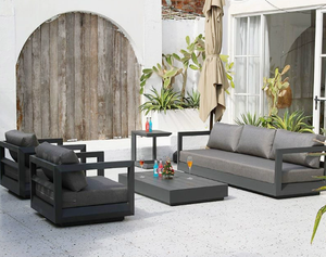 Set di <span class=keywords><strong>Mobili</strong></span> da Giardino in Alluminio <span class=keywords><strong>per</strong></span> Veranda, Salotto Esterno, Patio, Terrazza, Balcone e Cortile - Product Image 2