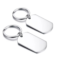 Benutzer definierte laser gravierte herzförmige Schlüssel bund Edelstahl Eisen Metall Trolley Coin Chip Quadrat poliert Flat Bar Blank Schlüssel ring