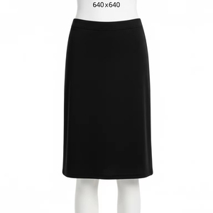 กระโปรงผ้ายืดสแปนเด็กซ์สำหรับผู้หญิงกระโปรงผ้ายืดผสมโพลีเอสเตอร์ผ้านุ่มน้ำหนักเบาเสื้อผ้าลำลองใส่ในสำนักงานหรูหราระบายอากาศได้ดี - Product Image 1