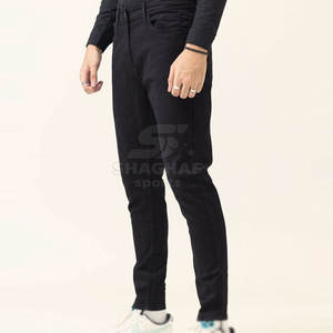 กางเกงยีนส์ผู้ชายแฟชั่น ดีไซน์โลโก้พิมพ์ลายตามสั่ง ขายส่ง มีแบบซักแล้ว - Product Image 4