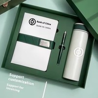 Ensemble cadeau d'entreprise personnalisé : Journal A5, stylo et bouteille