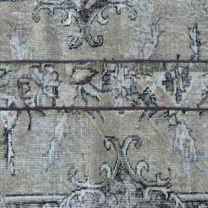 Tapis turc vintage 2,5x8,6 pieds, tapis de couloir brun en laine orientale - Product Image 5