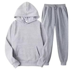 Conjunto de chándal con logotipo personalizado para hombre, ropa deportiva, sudaderas con capucha, trajes para correr, conjunto de Sudadera con capucha y pantalón de 2 piezas - Product Image 1