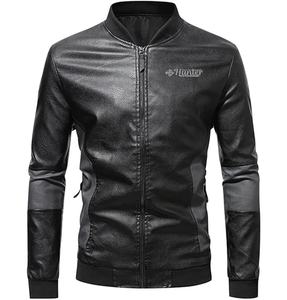 Chaqueta de cuero personalizada para hombre, ropa informal de invierno 2025, chaquetas de moto de cuero genuino con logotipo personalizado a la moda - Product Image 1
