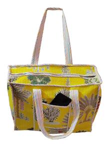 Fabricante y mayorista de bolsos tote hechos a mano en India, bolso tote con cremallera, bolso tote de compras - Product Image 4