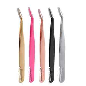 Meilleure vente pince à cils professionnelle 2-en-1 peigne pointe pointue meilleur prix avec 2 ans de garantie pour l'extension des cils - Product Image 6