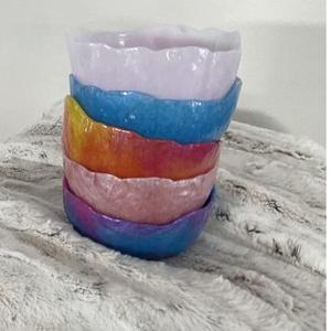 Bol décoratif en résine avec motif marbré, écologique, vaisselle de fête mignonne pour l'affichage de collations et de fruits secs, meilleur fournisseur - Product Image 1