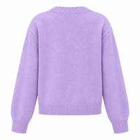 Großhandel Maßgeschneiderte Damen-Zopfmuster-Strickjacke V-Ausschnitt Dreiviertelärmel Weicher Loser Strick Klassischer Lässiger Pullover Herbst Winter