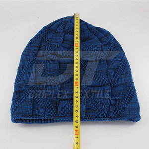 Wholesale Custom Logo Trendy Jacquard Hats High Quality Warm Winter Plain Dyed Knitted <b>Beanies</b> Hats 2025 - Product Image 5