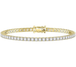 Pulsera de Diamantes Cultivados en Laboratorio con Corte Redondo de 5.00 Ct E-F VS en Platino para Bodas y Eventos - Product Image 2