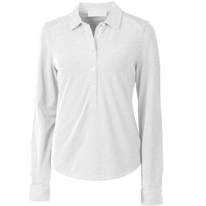 Camisas de vestir para mujer de alta calidad Color sólido estilo occidental Slim Fit Formal secado rápido transpirable cuello mandarín tejido - Product Image 4