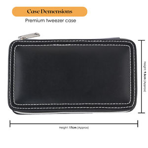 Pince à épiler professionnelle pour extensions de cils en acier inoxydable antidérapant à pointe lisse, outil pour cils courbés, volume, isolation, Kaamir - Product Image 6