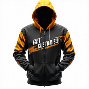 เสื้อมีฮู้ดโอเวอร์ไซส์ผ้าคอตตอนผสมผ้าโพลีเอสเตอร์100% ทนทานสำหรับผู้ชายผ้าคอตตอนผสมเนื้อสัมผัสอบอุ่นผ้าคอตตอนสำหรับฤดูหนาว - Product Image 3