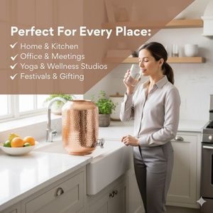 Customized Prints Ayurveda Heath Benefits 4Litre 100% Pure Copper <b>Water</b> <b>Dispenser</b> Pot Tank Kettle Jug <b>for</b> Hotels Restaurants - Product Image 6