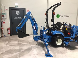 Mini-tracteur tondeuse à gazon LS 4x4 avec chargeur frontal et pelle arrière, machine agricole compacte - Product Image 6