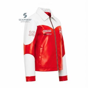 เสื้อแจ็คเก็ตหนัง PU สำหรับผู้หญิง Delta Sigma Theta แบบซิปด้านหน้า ปักลายอย่างนุ่มนวล เสื้อโค้ทหนังลำลองทันสมัย - Product Image 2