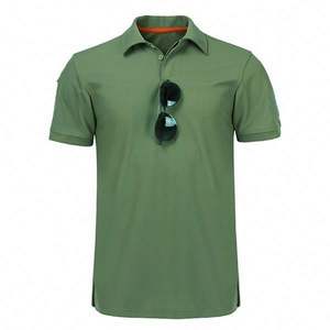 Polo de algodón con cuello redondo, Polo clásico de manga corta para hombre, ropa informal, polos suaves y cómodos para hombre - Product Image 4