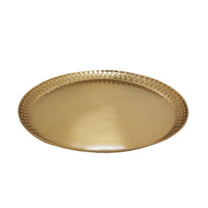 Article minimaliste en relief couleur or pour la décoration et le service de fournitures de restaurant et d'hôtel Plateau rectangulaire en fer avec les deux côtés - Product Image 5