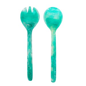 Juego de Servidores de Ensalada de Madera Artesanal Mirha International con 2 Espátulas, Utensilios Hechos a Mano Sostenibles, Aptos para Congelador - Product Image 5