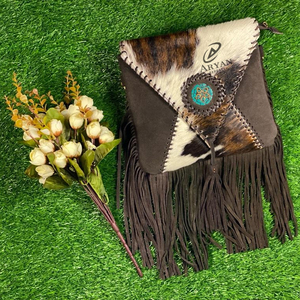 กระเป๋าหนังนิ่มคลุมผมสไตล์ตะวันตกสำหรับผู้หญิง, กระเป๋าหนังสไตล์โบฮีเมียนขนสัตว์คุณภาพสูง - Product Image 2