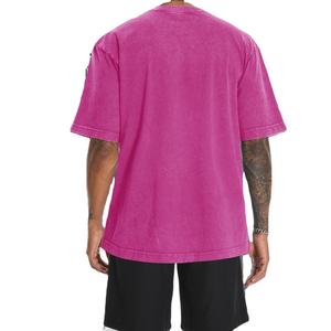 Wholesale Custom Vintage <b>Black</b> Oversize Acid Wash T Shirt for Men 230 Gsm Loose Heavy Cotton Summer Stock shirts - Product Image 6