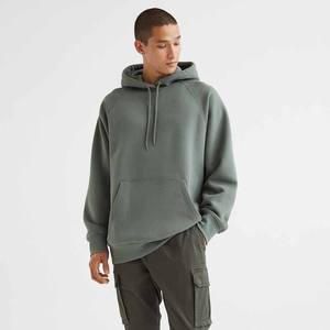 Sudadera con capucha personalizada para hombre en forro polar lavado verde mineral con cuello con capucha Diseño de cremallera Patrón sólido Impresión de cuello propio - Product Image 1