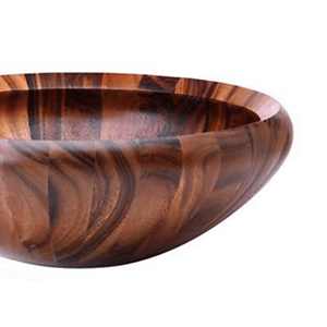 Rustic Bohemian Design Acacia <b>Wood</b> <b>Salad</b> <b>Bowl</b> with Leg Natural Wooden Serving <b>Bowl</b> Wholesale Kitchenware From Vietnam - Product Image 4