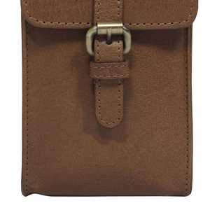 Bolso cruzado de teléfono de cuero genuino curtido vegetal pulido Premium con acabado italiano estilo Vintage borla superior indio geométrico - Product Image 4