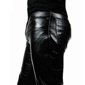กางเกงหนัง PU น้ำหนักมาก สวมใส่สบาย เสื้อผ้าผู้ชาย กางเกงทรงสกินนี่สำหรับงานปาร์ตี้ ผลิตในปากีสถาน กางเกงหนังที่ดีที่สุด - Product Image 4