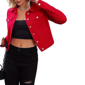 Ventes en gros de vestes en jean pour femmes respirantes et à coupe courte, nouvelles vestes en jean tendance pour femmes, vêtements d'hiver pour femmes, vente en gros, 2026 - Product Image 2