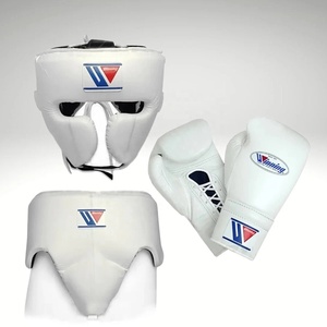 Ensemble de boxe de qualité supérieure en cuir de vache véritable, logo personnalisé OEM, équipement d'entraînement de boxe Muay Thai MMA - Product Image 1