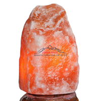 Lampe de sel rose de l'Himalaya de qualité supérieure, sculptée dans la roche naturelle, 150-200 kg, purificateur d'air, style Feng Shui, véritable toucher, pour table