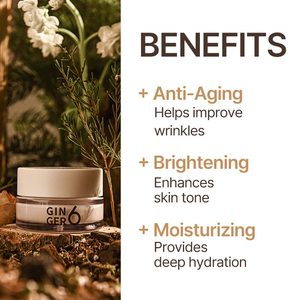 ครีมบำรุงผิวหน้าต่อต้านริ้วรอยสำหรับ Ginger6โลชั่นมังสวิรัติเปปไทด์50มล. OEM ขายส่งช่วยให้ผิวกระจ่างใสกลีเซอรีน - Product Image 4