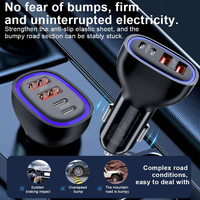 Chargeur de voiture rapide 78W en gros, 2C2A Type-C & USB-A, charge rapide PPS PD pour iPhone Samsung Android