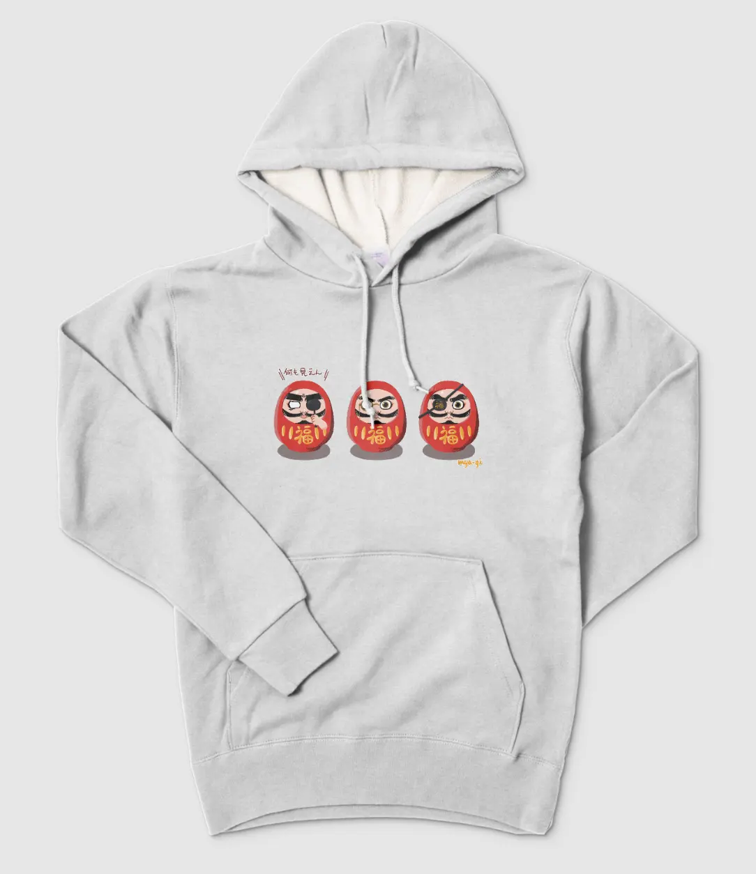 Sweatshirt with Daruma of Japanese culture