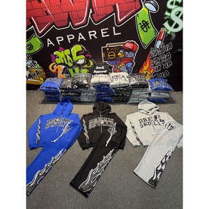 ชุดวอร์มผ้าฝ้ายของผู้ชายผ้าคอตตอนผ้า100% สตรีทแบบเรียงซ้อนกันชุดวอร์มใส่สบายดีไซน์ใหม่2025 - Product Image 6