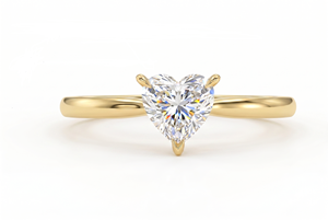 Anillo de compromiso con diamante talla corazón para mujer, diamantes cultivados en laboratorio - Product Image 2