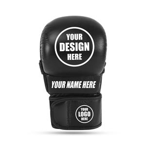 ถุงมือ MMA แบบครึ่งนิ้วหนังวัวแท้สำหรับมวยไทยถุงมือชกมวย UFC สำหรับมวยไทยถุงมือต่อยมวย - Product Image 2