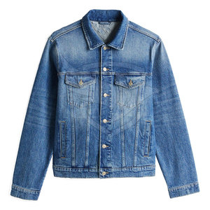 Veste en jean unisexe fabrication pakistanaise veste en jean unisexe de couleur personnalisée veste en jean avec logo personnalisé - Product Image 1