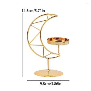 Llamativo portavelas de calidad decente en forma de Luna, salida de fábrica, lujoso candelabro de exportadores indios - Product Image 3
