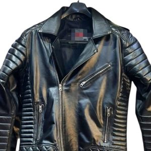 Chaqueta de Motociclista de Cuero Marrón para Hombre - Product Image 3