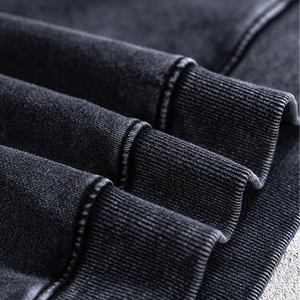 Conjunto de Sudadera de Cuello Redondo y Pantalones Deportivos de Algodón 100% de Alta Calidad, Estilo Urbano, Lavado Ácido Desgastado, Transpirable y de Secado Rápido - Product Image 4