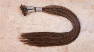 Precio al por mayor Pegamento de queratina italiano Punta en U Pre-unido Virgen Natural Color marrón Cabello Suave Recto Extensión sedosa Pelucas vírgenes - Product Image 2