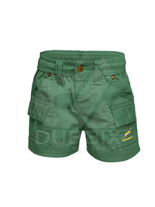 Pantalones cortos para niños 100% algodón personalizable Logo pegatina Color patrón diseño pantalones cortos para mujer - Product Image 3