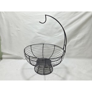 Kitchen Storage Fruit Basket with Banana <b>Hanger</b> Metal Wire and Iron Material - Product Image 1